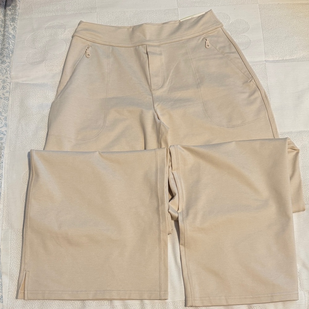 Aerie Cream Wide Leg Pants